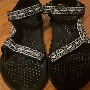 Teva Black and White Athletic Sandals